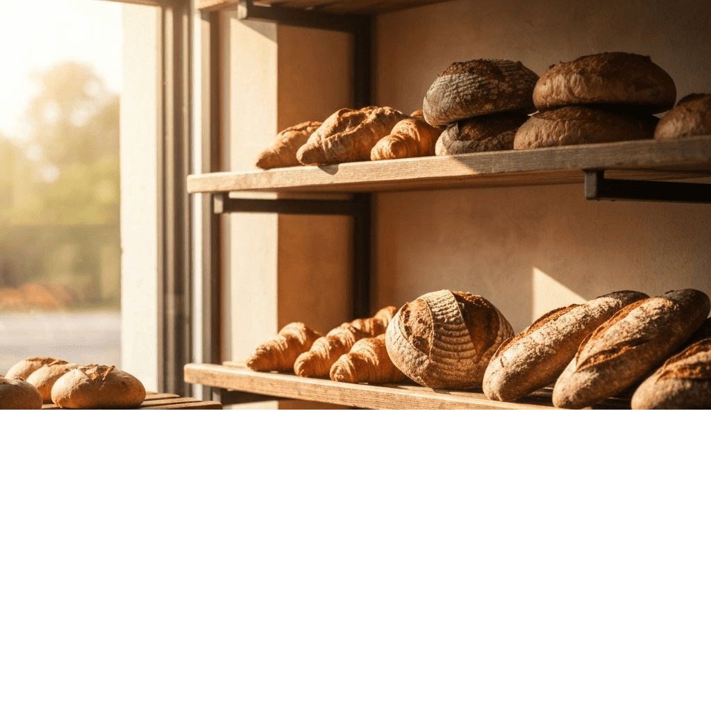 Roti segar di toko roti kami